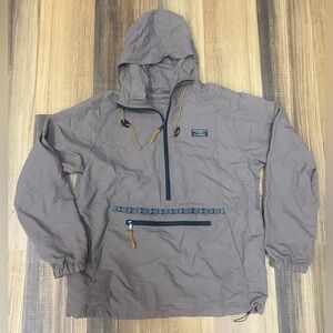 L.L. Bean Men's Mountain Classic Anorak Medium Regular Tan Taupe Hooded Jacket